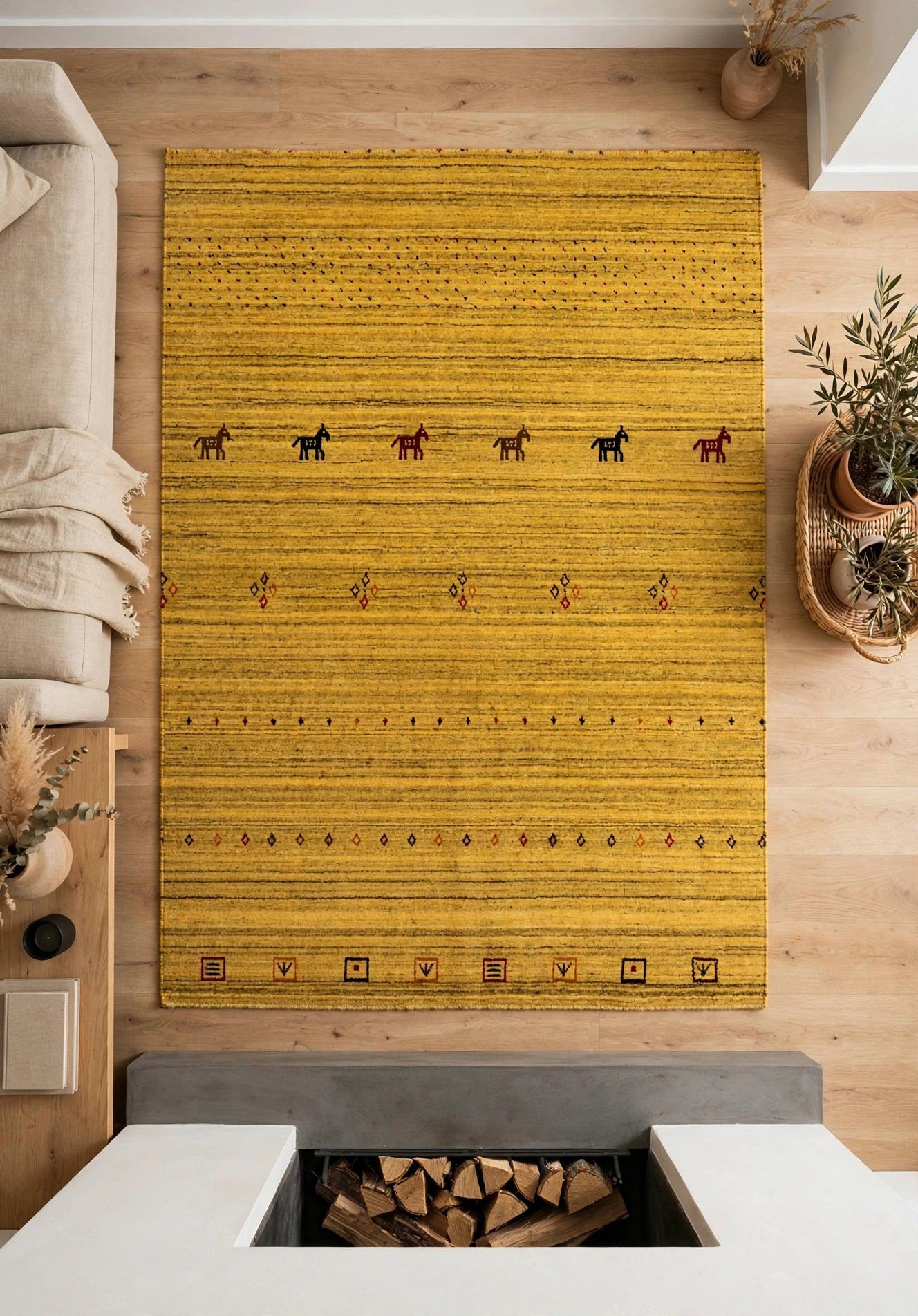 Mustard Gabbeh Rug