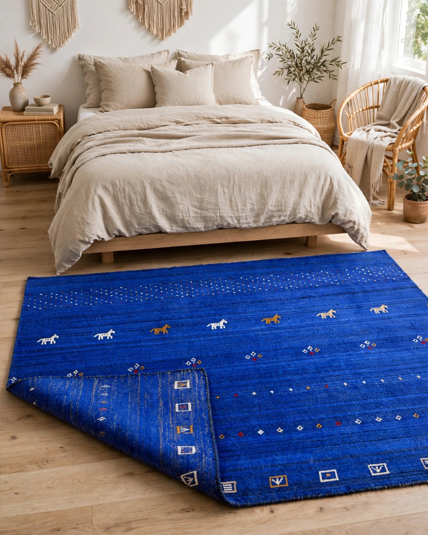 Royal Blue Tribal Rug