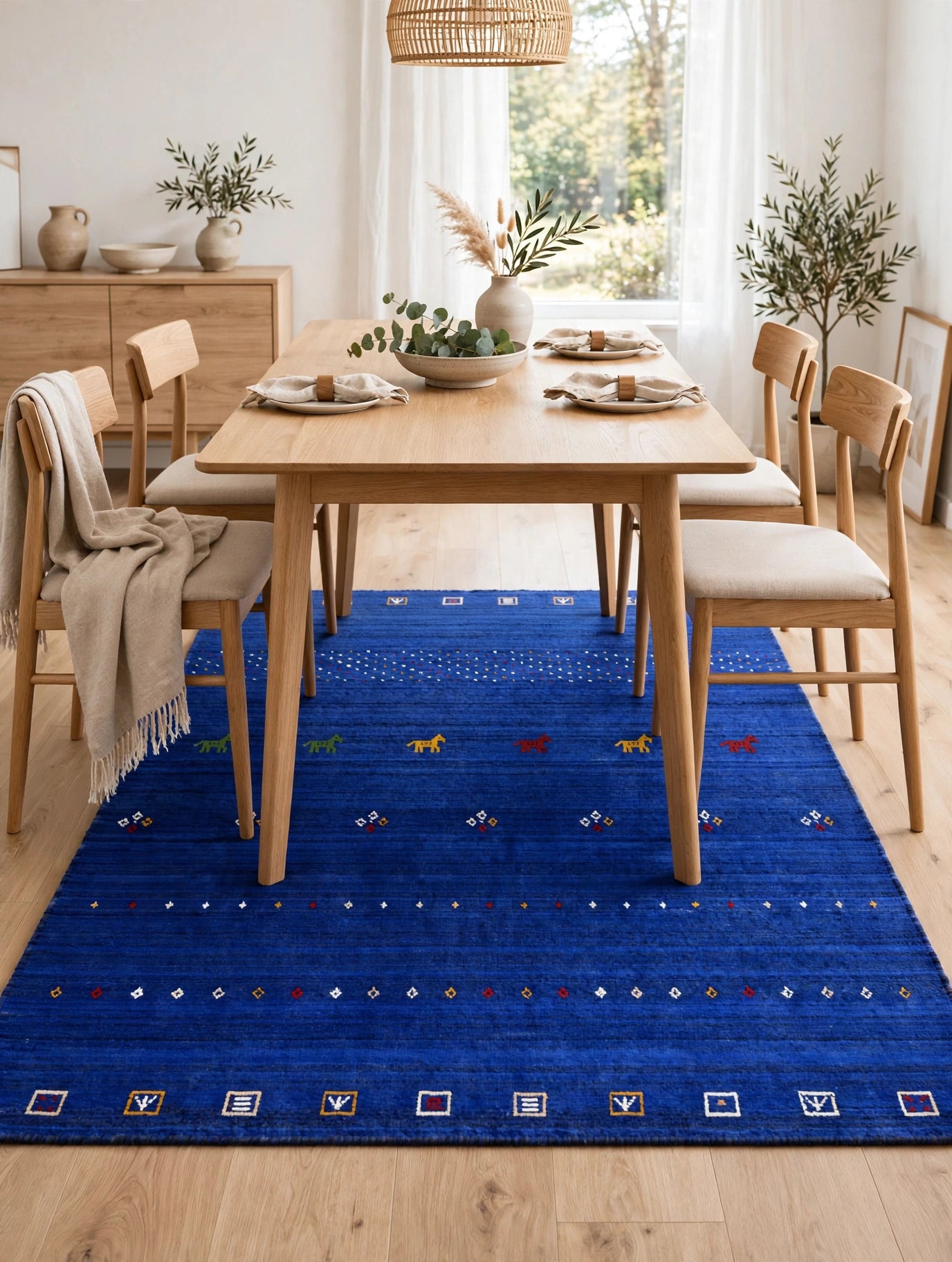 Royal Blue Tribal Rug