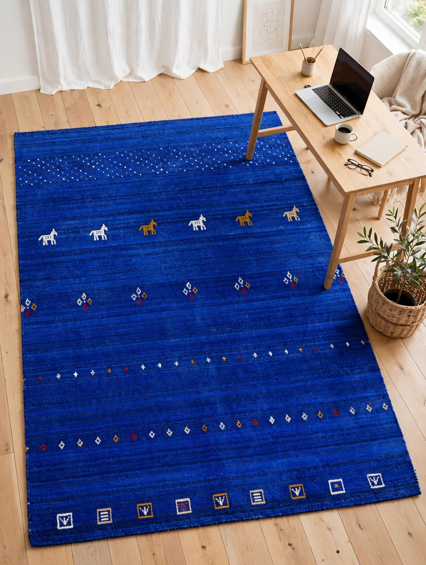 Royal Blue Tribal Rug