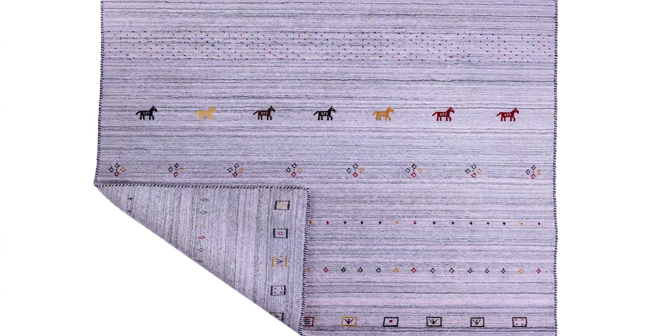 Lavender Grey Gabbeh Rug