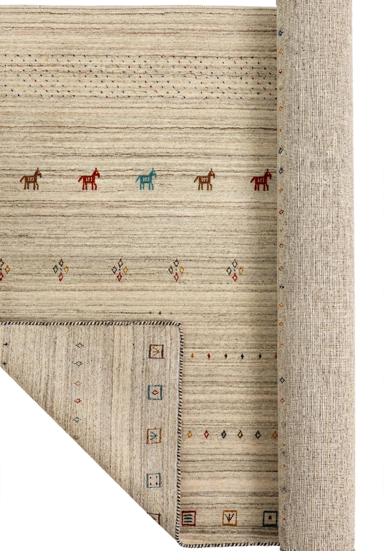 Gabbeh Rug Ivory Beige