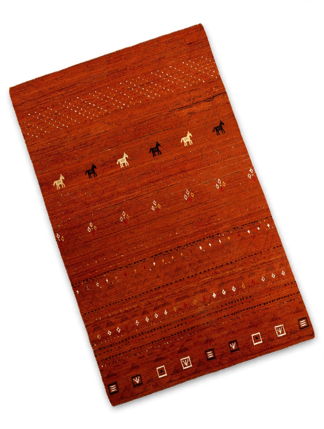 Rust Brown Gabbeh Rug