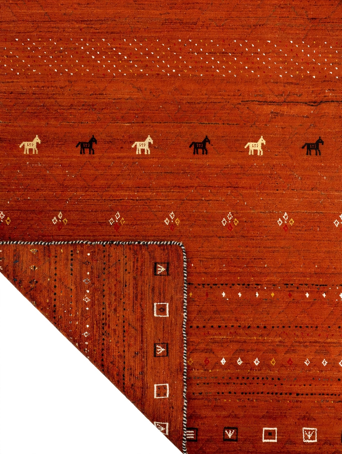 Rust Brown Gabbeh Rug