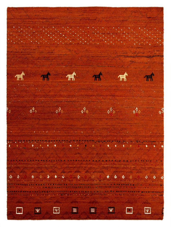 Rust Brown Gabbeh Rug