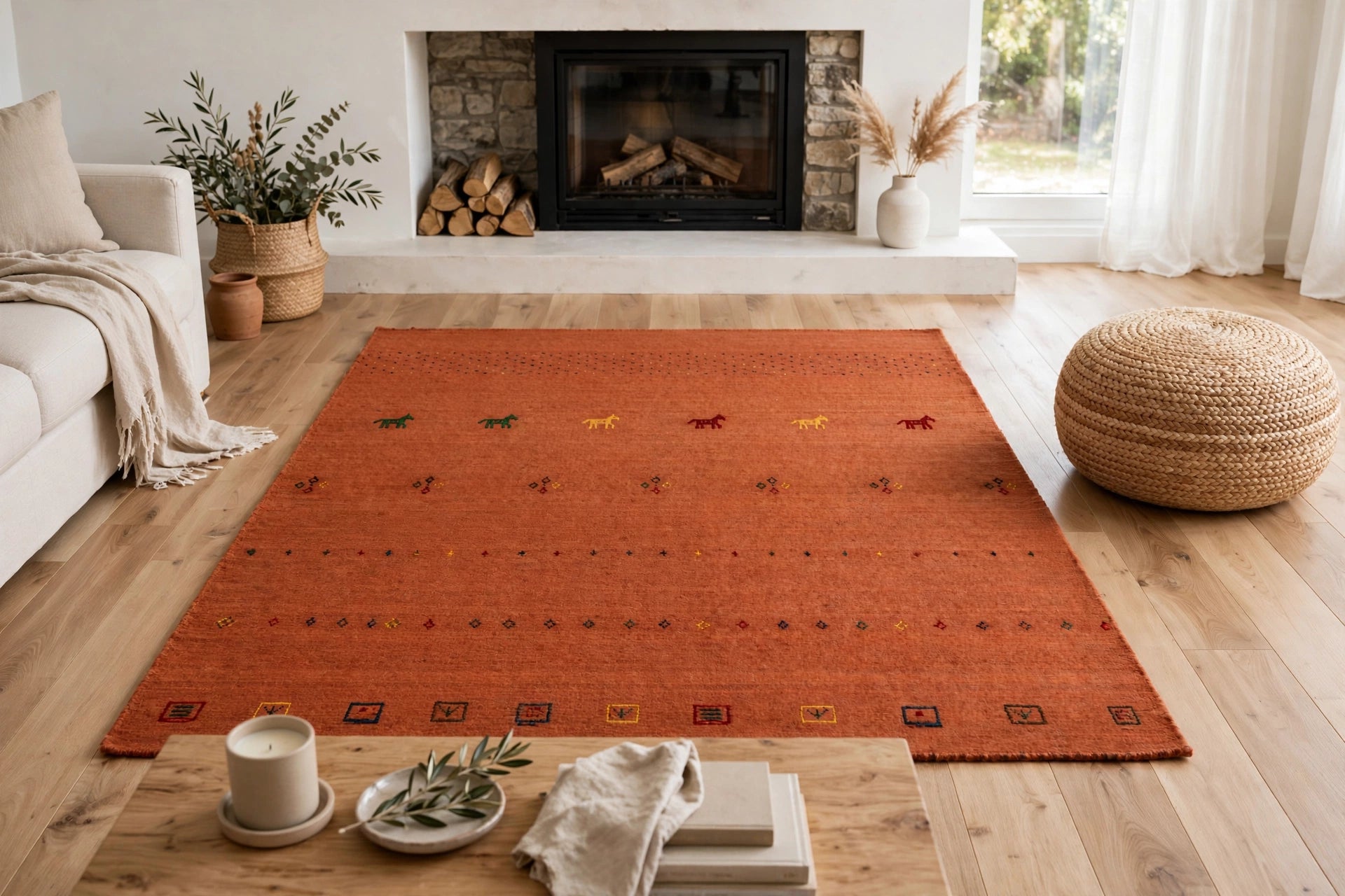 Rust Brown Rug