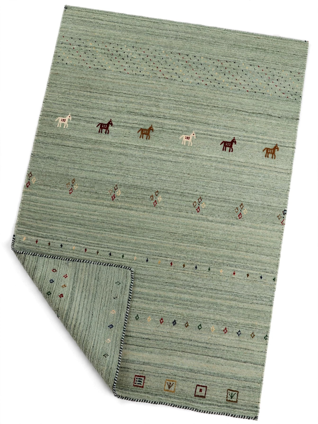 Sage Green Gabbeh Rug