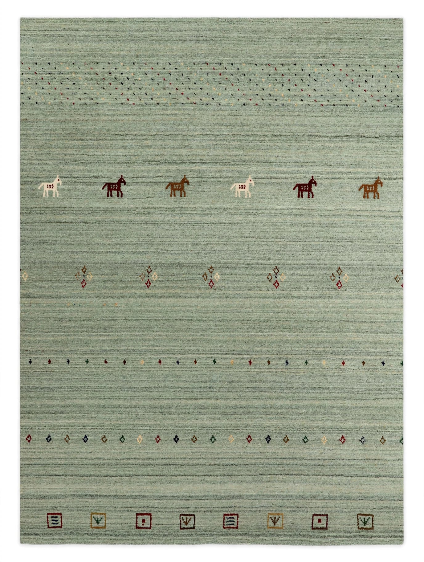 Sage Green Gabbeh Rug