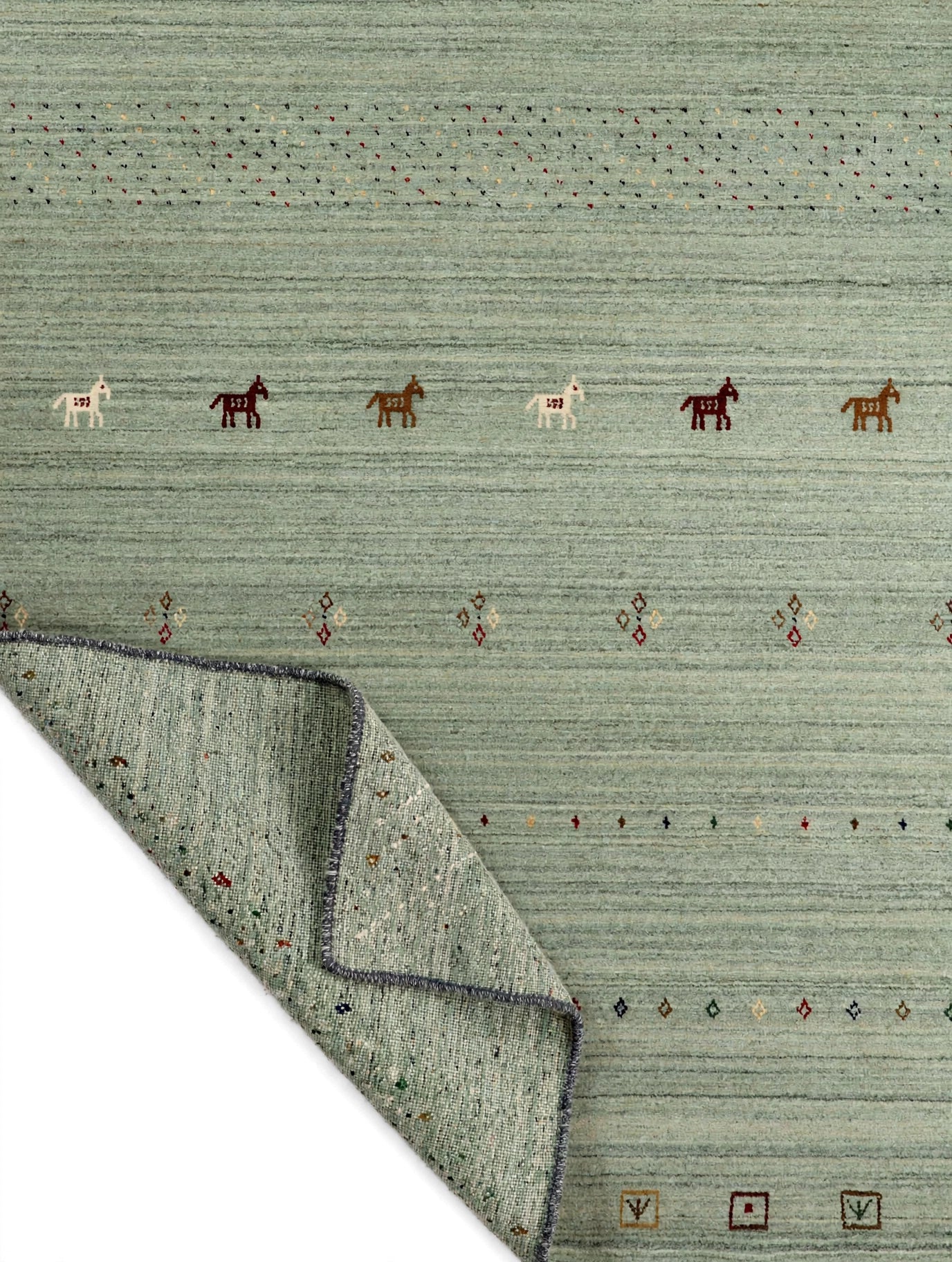 Sage Green Gabbeh Rug