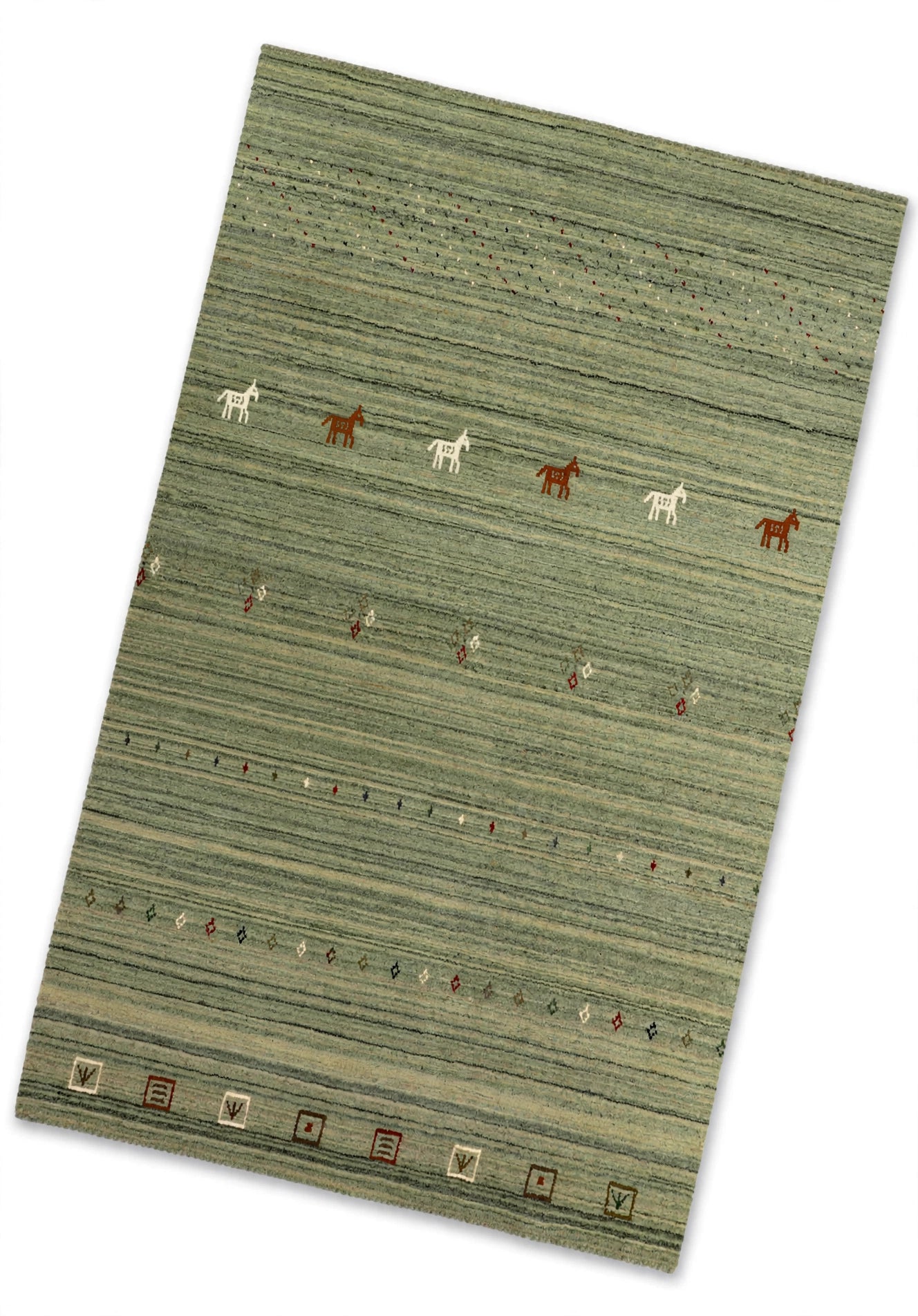 Sage Olive Gabbeh Rug