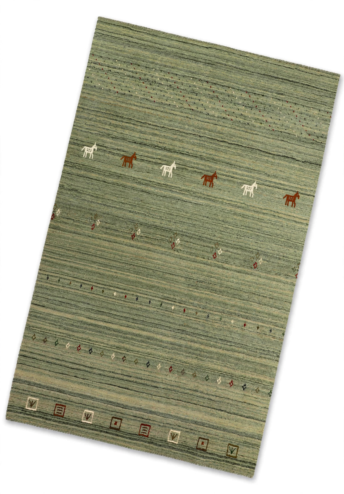 Sage Olive Gabbeh Rug