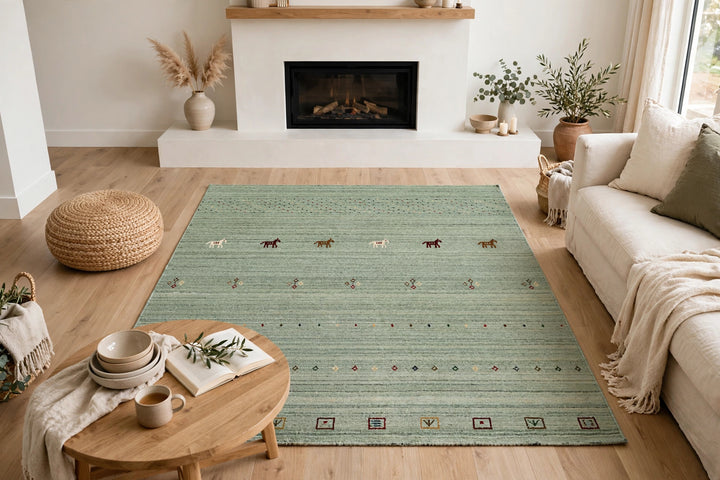 Sage Green Gabbeh Rug