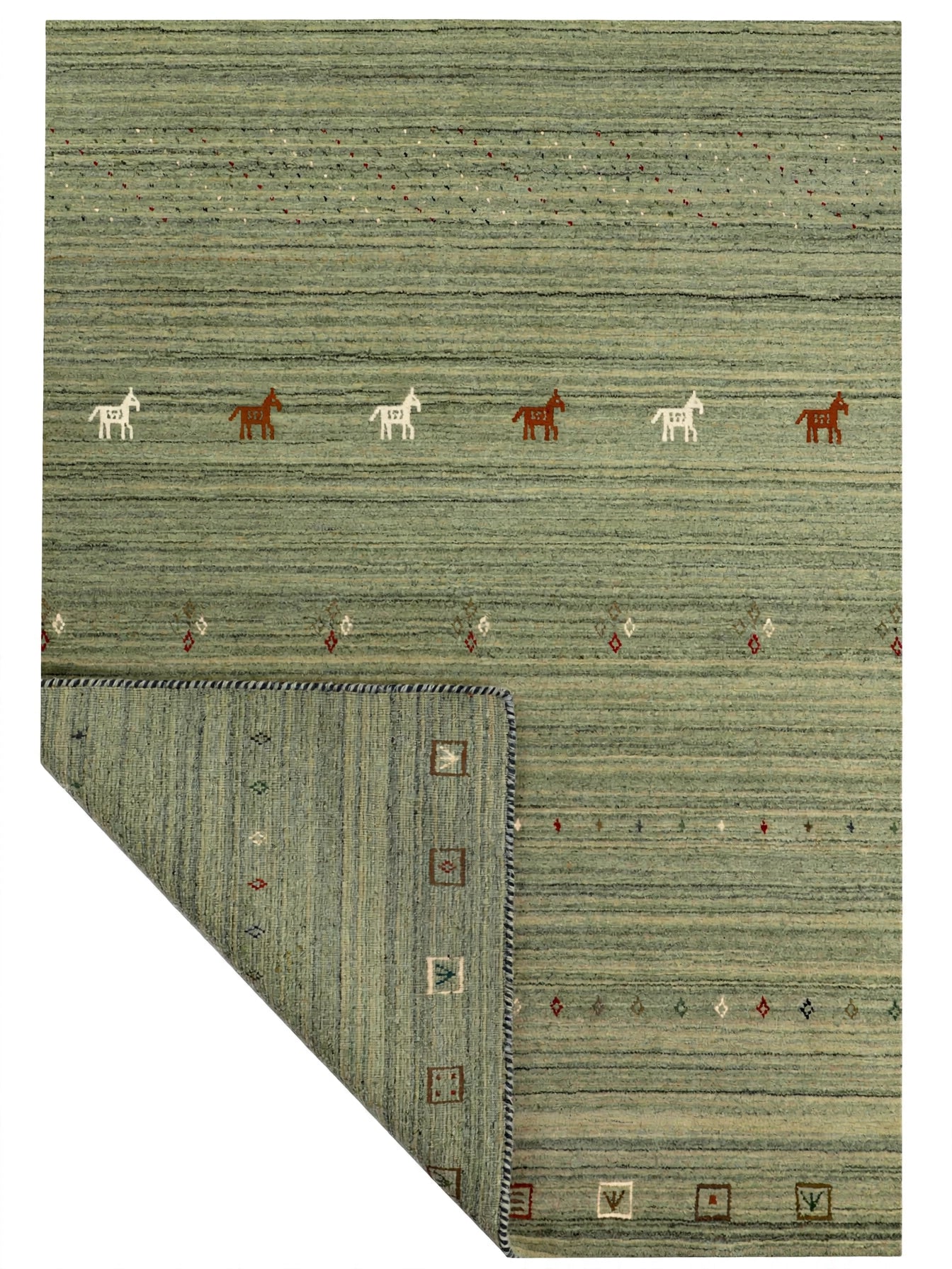 Sage Olive Gabbeh Rug