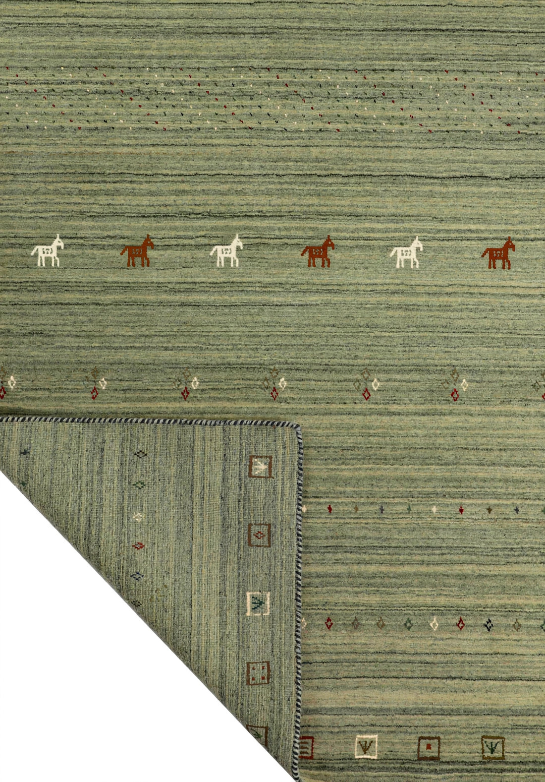 Sage Olive Gabbeh Rug