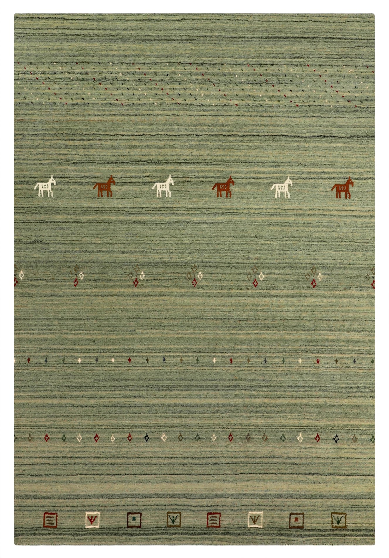 Sage Olive Gabbeh Rug