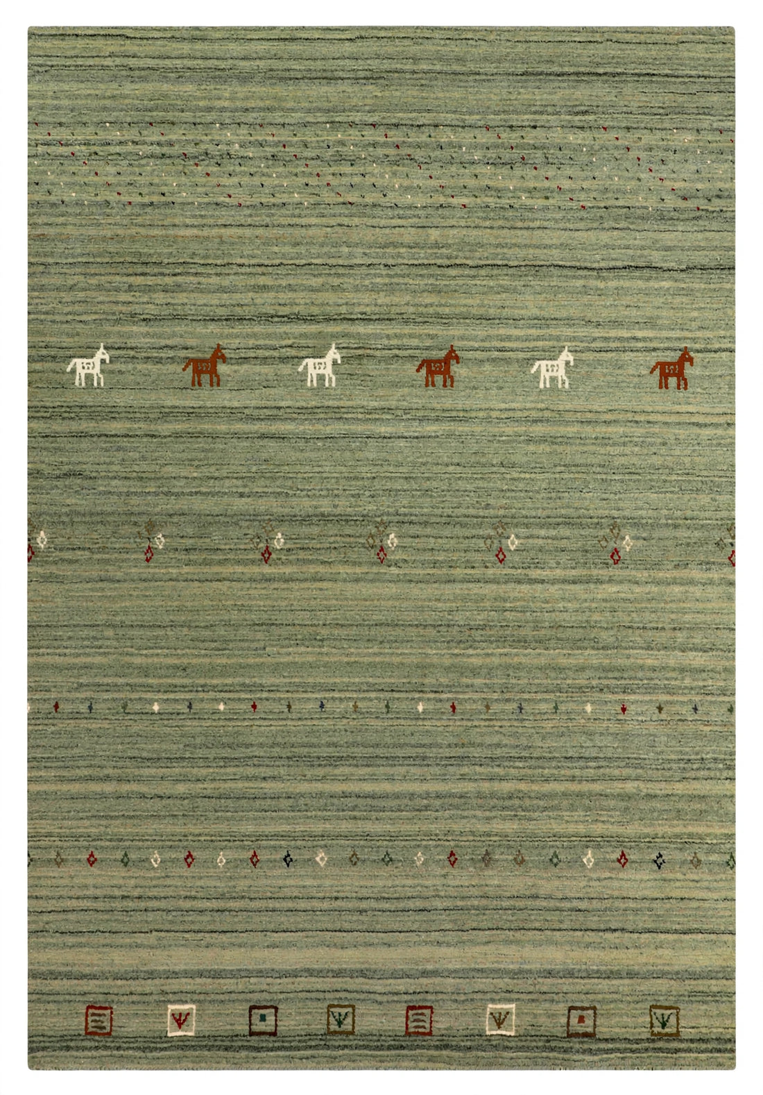 Sage Olive Gabbeh Rug