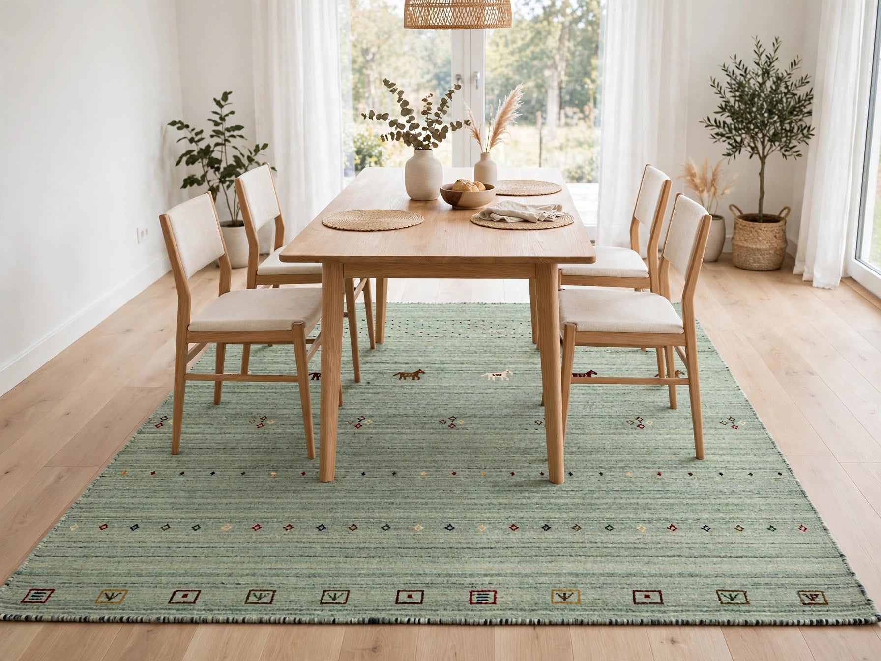 Sage Green Gabbeh Rug