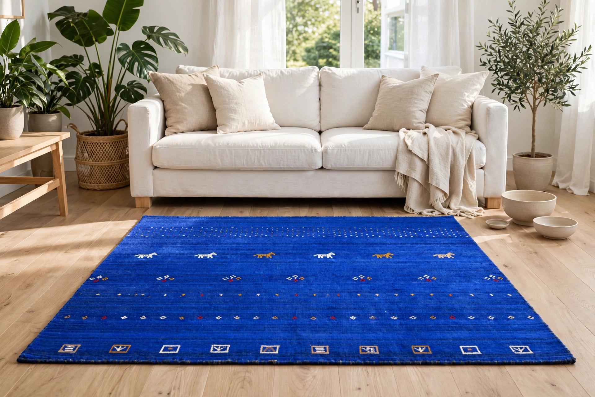 Royal Blue Tribal Rug