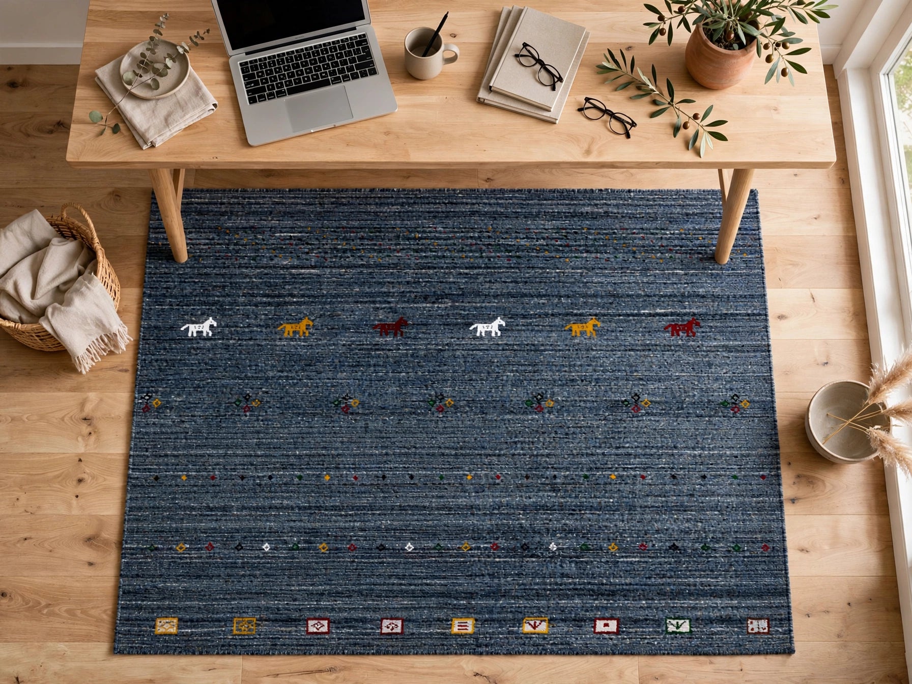 Storm Grey Gabbeh Rug