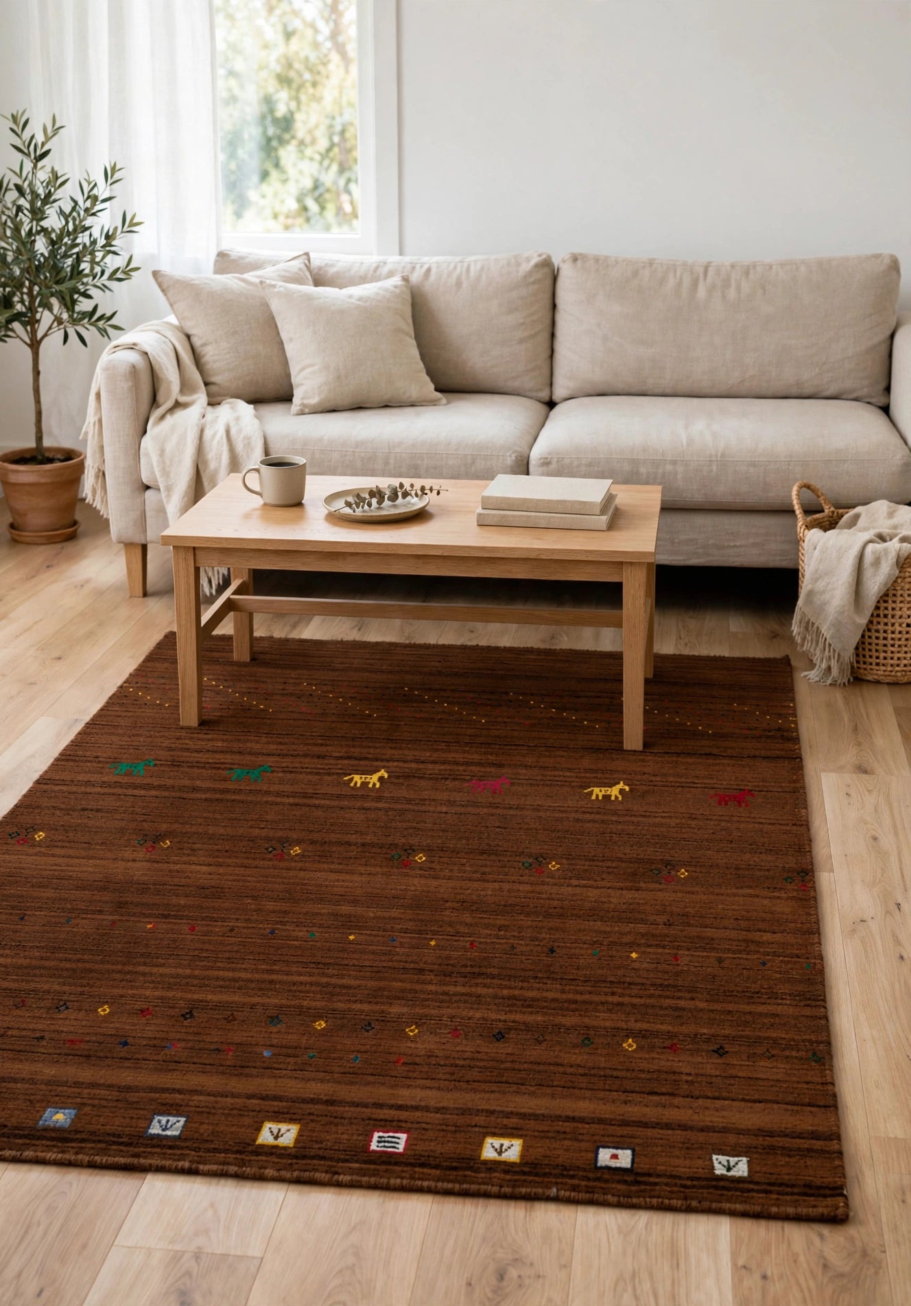 Chocolate Brown Gabbeh Rug