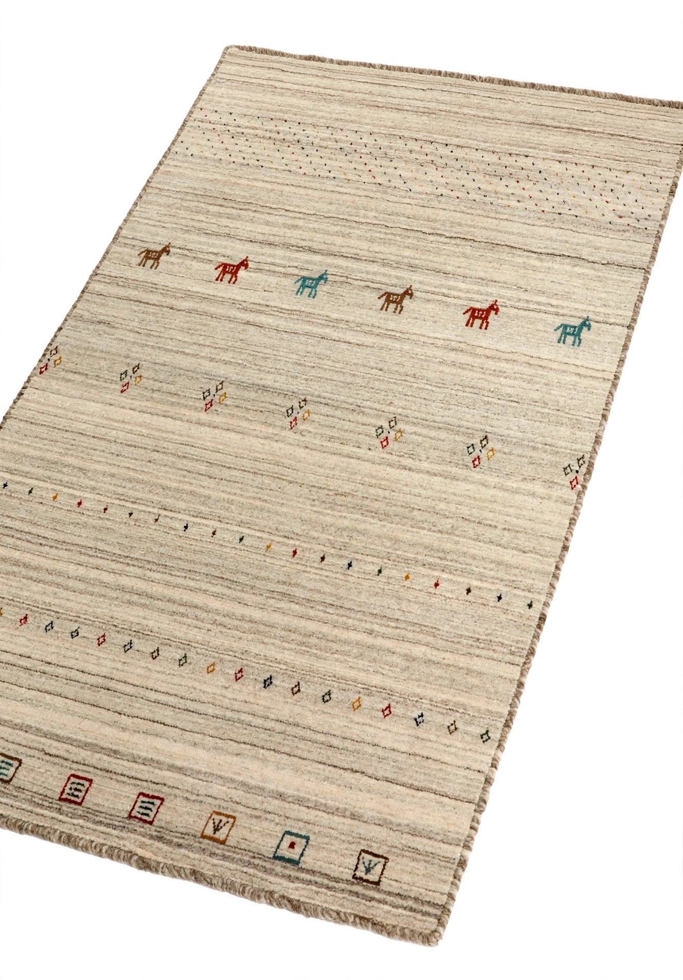 Gabbeh Rug Ivory Beige