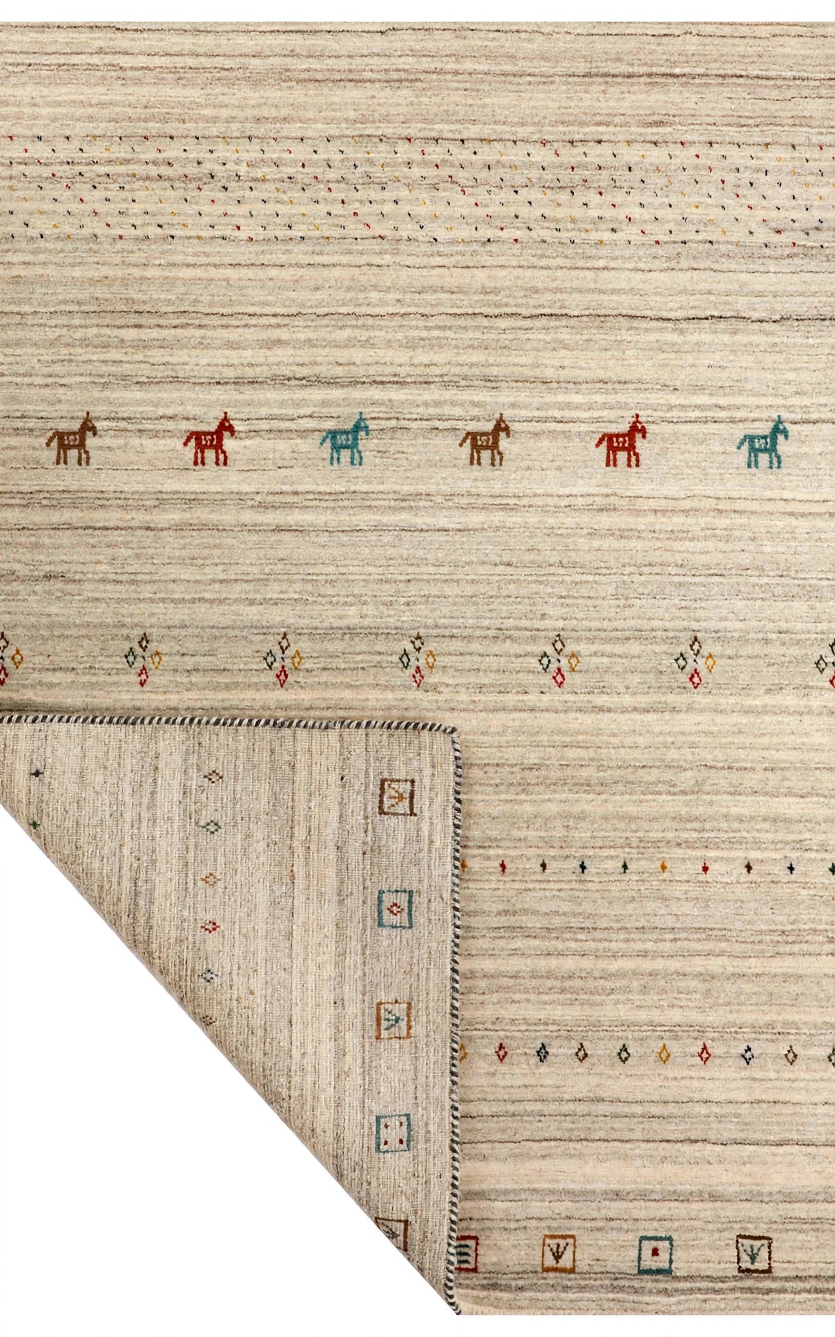 Gabbeh Rug Ivory Beige