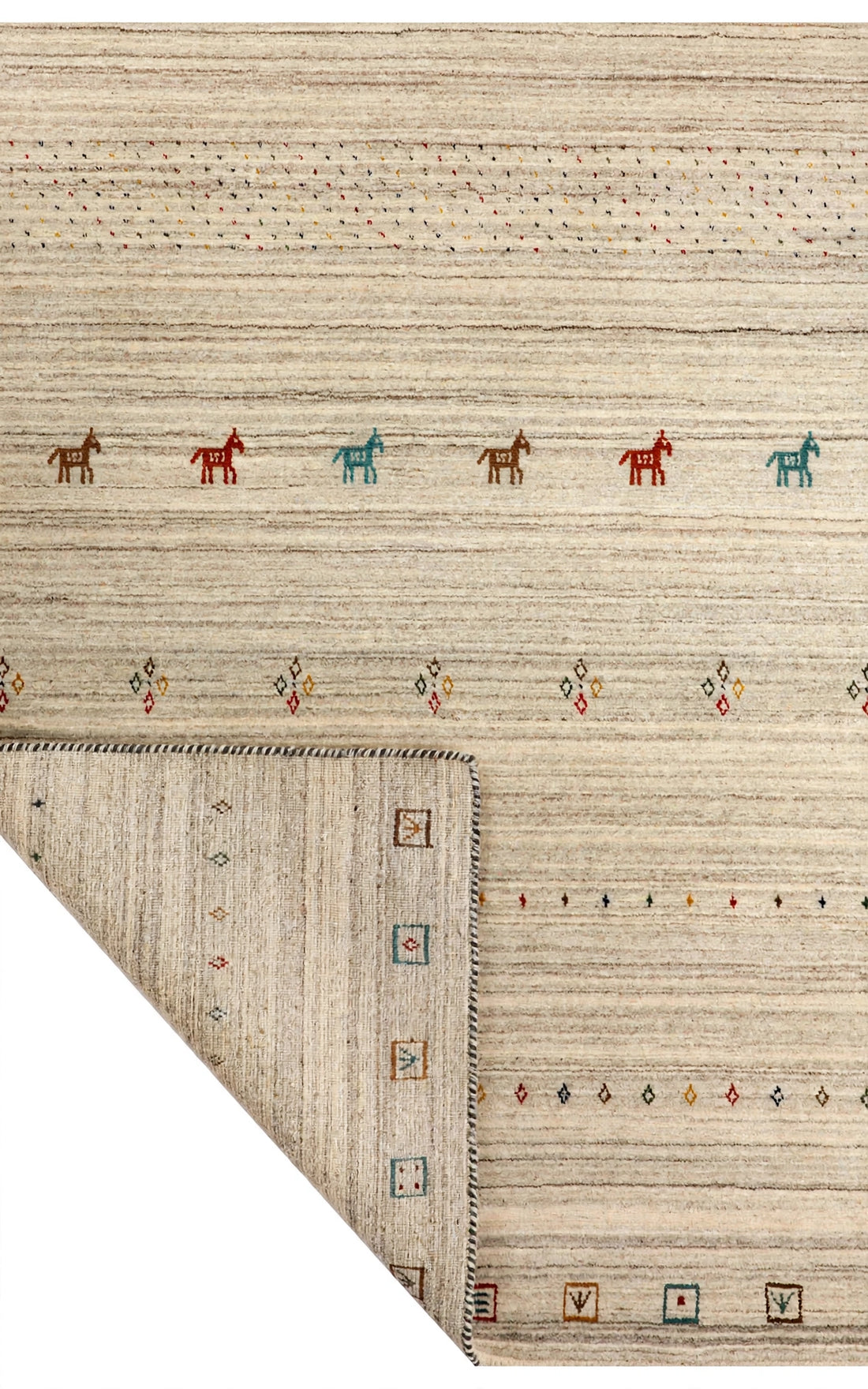 Gabbeh Rug Ivory Beige